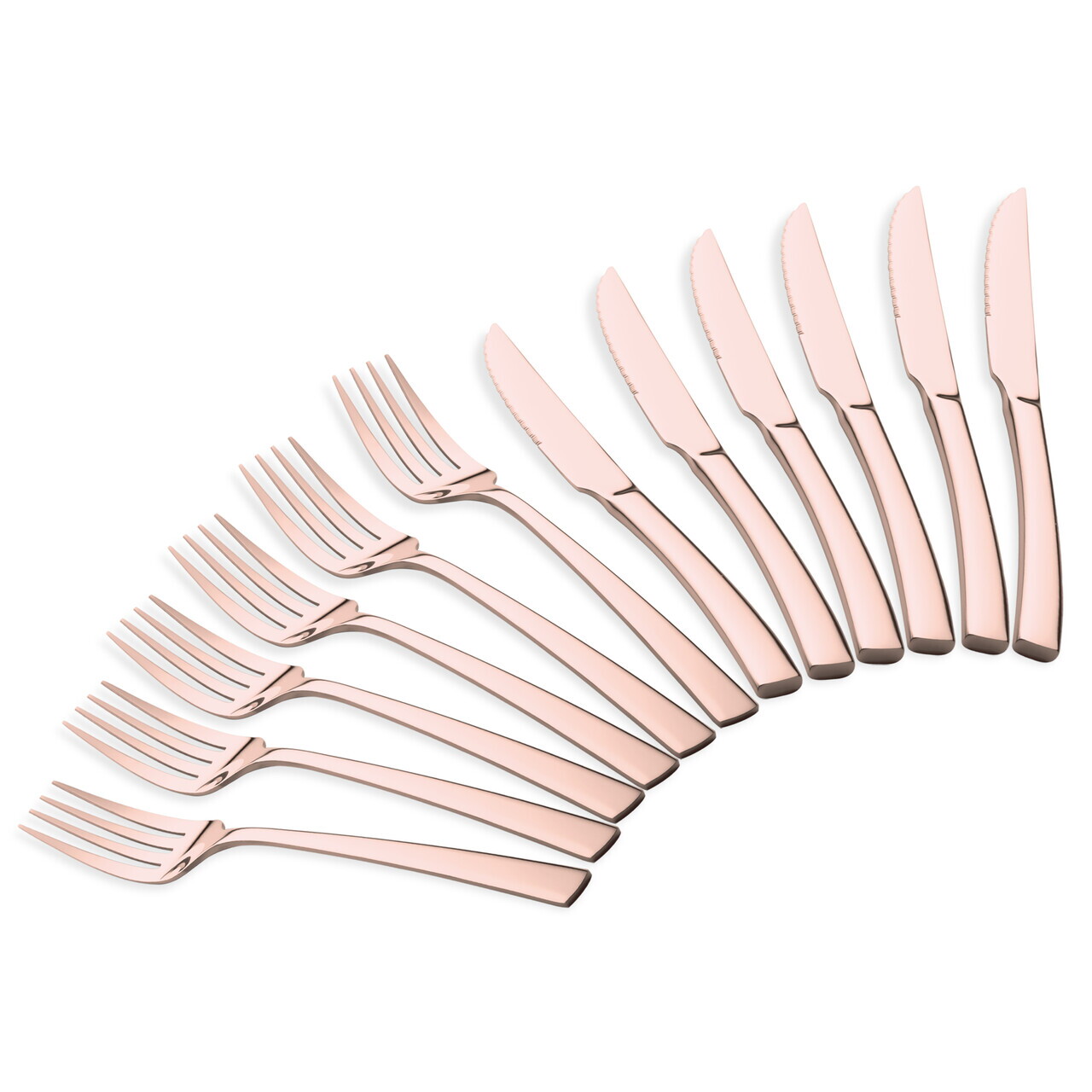 Set tacamuri 12 piese Berlinger Haus, Mirror, inox, roz - imagine 5